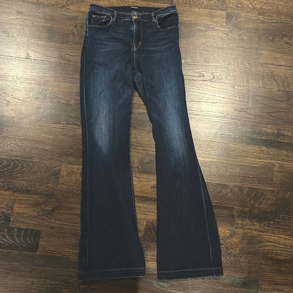 J brand dark wash flare jeans
